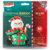 Afbeelding van Kerstballon kerstman – Grote folieballon 60 x 65 cm – Feestelijke kerstdecoratie om op te blazen met