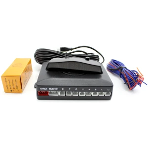Afbeelding van Parkeersensor set 8 sensoren - Parkeerradar auto - Bereik 0-2 m - Licht- en geluidswaarschuwing - 19 mm
