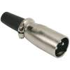 Afbeelding van 5x XLR Stekker 3-Pins – Male Audio Connector – Schroefmontage – Met Trekontlasting – Metalen