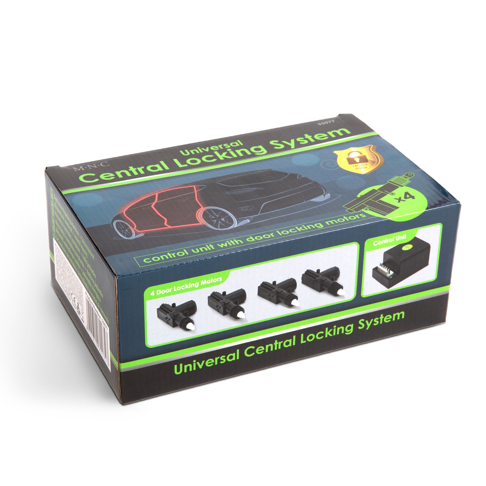 Afbeelding van Centrale vergrendelingsset - 12V - Inclusief 4 motoren (3x 2-draads, 1x 5-draads), bedieningsunit, bedrading