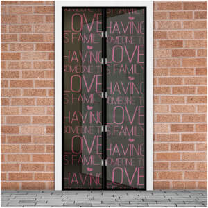 Afbeelding van Hor Gordijn met Magneten - 100×210 cm - Zelfklevend met Klittenband - Design - Wasbaar - UV-bestendig -