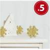 Afbeelding van Kersttafeldecoratie - ijskristal - goud - 7 x 7 cm - 5 stuks / verpakking 1 Stuks [58252B] - 9d10 d501 4b37