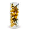 Afbeelding van Kerstboomdecoratieset met 36 kerstballen (Ø2 cm) - goud - matte, glanzende en glitter afwerking -