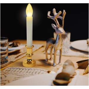 Afbeelding van Kerstversiering - gele LED kaars - wit / goud - 22 cm 1 Stuks [58705] - 9e0e 0e3c 4b31 b5f0 12bad873cb41