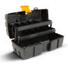 Afbeelding van Opvouwbare Gereedschapskoffer LEEG met lade - dubbele lade - kunststof - 31 x 18 x 14 cm 1 Stuks [11011A] -