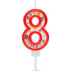 Afbeelding van Verjaardagskaars Cijfer 8 voor Taart, Decoratie en Cadeau, 6,5x4 cm [56180-8] - a3dd 8e98 4e53 a9c4