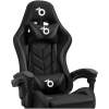 Afbeelding van Gaming Bureaustoel Met RGB LED - Zwart - Kussen - Armleuningen - Gasveer - USB - Verstelbare Rug - 120 kg -