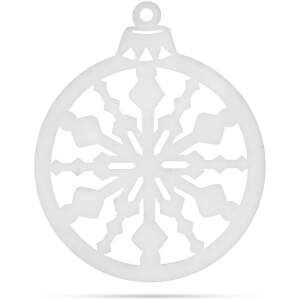 Afbeelding van Kerstdecoratie - bolvormig ornament - 36,5 x 44 cm - wit / goud 1 Stuks [58624C] - aa31 80eb 4688 a115