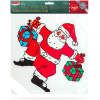 Afbeelding van Kerst raamdecoratie kerstman – Raamsticker met zuignap 30 x 29 cm – Herbruikbare kerstdecoratie voor raam