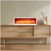 Afbeelding van Bewello - Mobiele Elektrische Sfeerhaard voor op een schouw of tafel - WIT - Open Haard met LED-vlameffect -