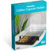 Afbeelding van Metalen Koffiecapsulehouder Met Lade – Voor 60 Nespresso Capsules – Capsulehouder Met Glazen Bovenblad