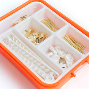 Afbeelding van Schilderij ophangset – 116-delige bevestigingsset – Met haken, nagels en pluggen – Voor beton, hout en