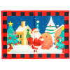 Afbeelding van Kerst placemat kerstman – Rechthoekige tafelmat 46 x 32 cm – Feestelijk kerstdesign in rood en zwart –