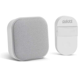 Afbeelding van 2-in-1 draadloze deurbel & nachtlamp - Kinetisch / batterijloos - wit - 36 melodieën - IP44 buitenunit -