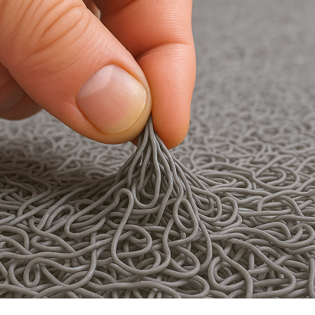 Afbeelding van HSXL - Antislipmat - 60x60CM - Incl. Netspons - Antislip Douchemat Grijs – Anti Slip Douche Cabine Mat –