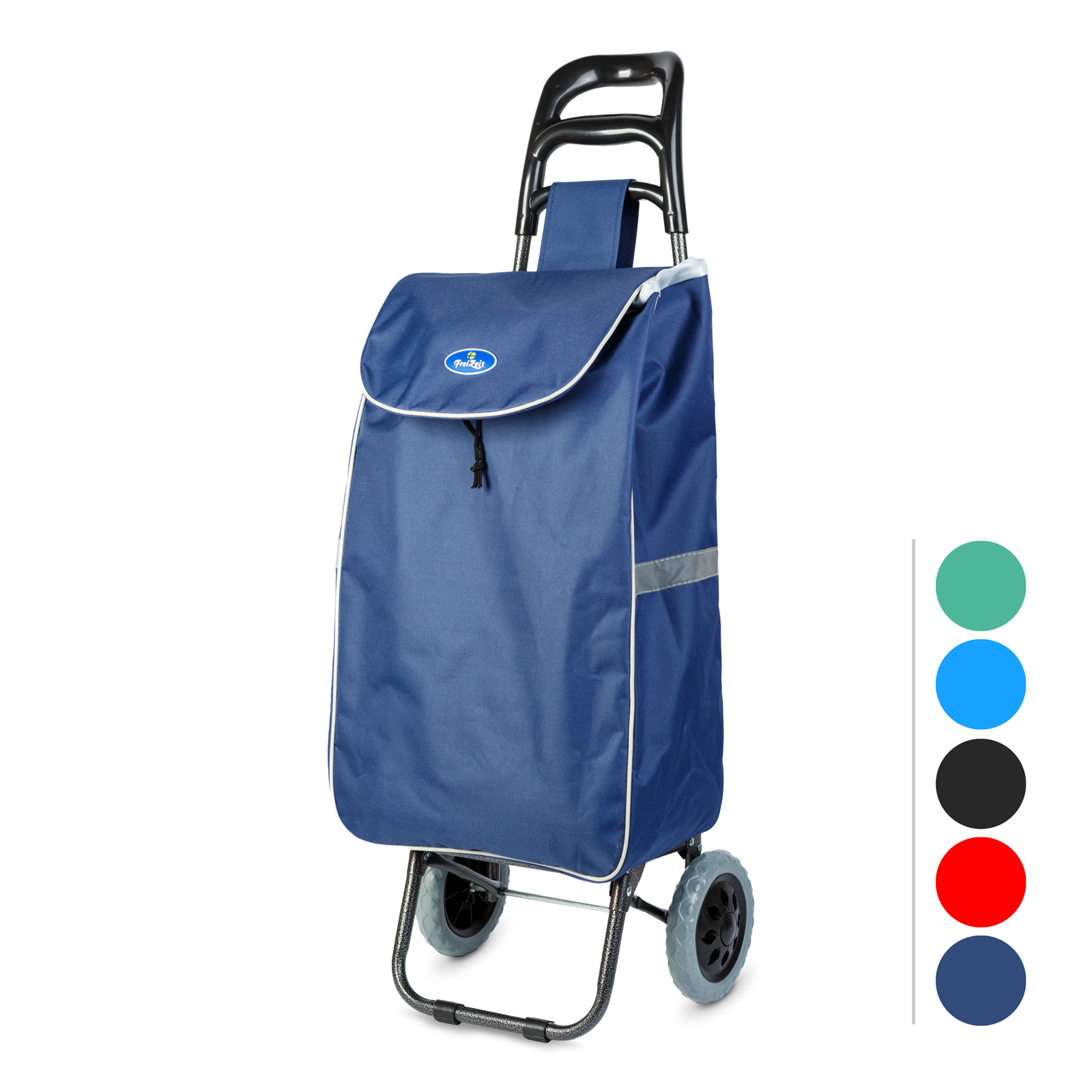 Afbeelding van Boodschaptas met Wieltjes - Uittrekbaar - Willekeurige kleur - 100 x 36 x 25 cm - Polyester - Max. 30 kg