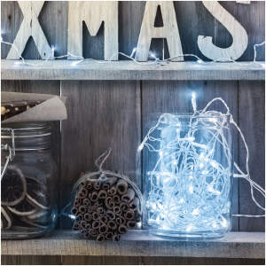 Afbeelding van Lichtsnoer - 50 LED's - koel wit - netvoeding - 5 m - 8 programma's 1 Stuks [58900B-WH] - b274 24cb