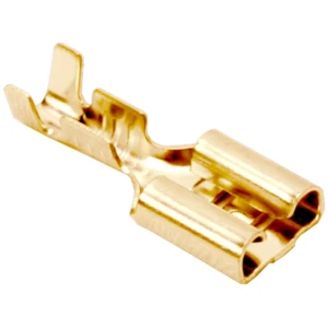 Afbeelding van 100x Vrouwelijke kabelschoen 6,3 mm – Koperen stekkerbus – Kabelconnector voor elektrische aansluiting -