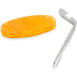 Afbeelding van Fiets Spaakreflectoren - Oranje - 2 Stuks | Zonder Schroeven | 72×36 mm | Verhoogt Zichtbaarheid in het
