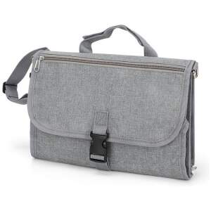 Afbeelding van Luiertas Grijs - 29 x 19 cm - Compact en Waterafstotend - Handige Verzorgingstas voor Onderweg - 1 Stuks