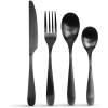 Afbeelding van Mat Zwarte Bestekset - 16-delig - Aluminium - Elegant & Lichtgewicht - Ergonomisch Design -