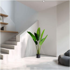 Afbeelding van Grote Kunstplant - Woon Decoratie - Paradijsvogelplant Strelitzia - Groen - 1,2 m 1 Stuks [11905A] - bc13