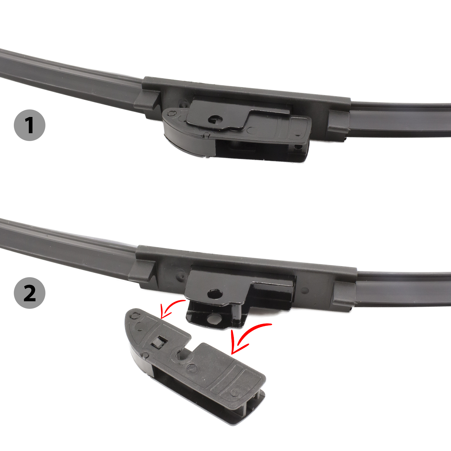 Afbeelding van Universele Auto Ruitenwisser 65 cm (26") met 10 Adapters - Geschikt voor de Meeste Auto’s,