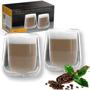 Afbeelding van Vog&Arths - Dubbelwandige Glazen - Theeglazen - 300 ml - 2 stuks - Latte Macchiato / Cappucino Glazen -