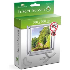 Afbeelding van Insectenhor wit 100x100 cm - wasbaar vliegengaas met klittenband voor ramen, UV-bestendig [11600WH] - bf79
