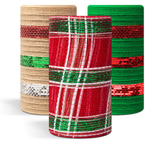 Afbeelding van Kerstdecoratie gaas - 9,15 mx 15 cm - 3 soorten 1 Stuks [58627] - c00d e8c8 4734 8ca4 61c76ca014af