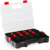 Afbeelding van Stapelbare Sorteerdoos - 310 x 389 x 67 mm - Organizer / Gereedschapsdoos met Vakken en Transparant Deksel