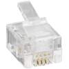 Afbeelding van 100x RJ11 Modulaire Stekker 6P4C – Telecommunicatie Connector – Vergulde Contacten – Telefoon