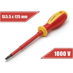 Afbeelding van Platte Geïsoleerde Schroevendraaier 5,5 x 125 mm - 1000V, Magnetische Platte Kop [10563] - c0a4 c13b 4242