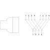 Afbeelding van 5x RJ11 Y-Splitter 6P4C – 1-naar-2 Telefoon Verdeler – Socket-naar-Socket – Wit - 5 Stuks [05218] -