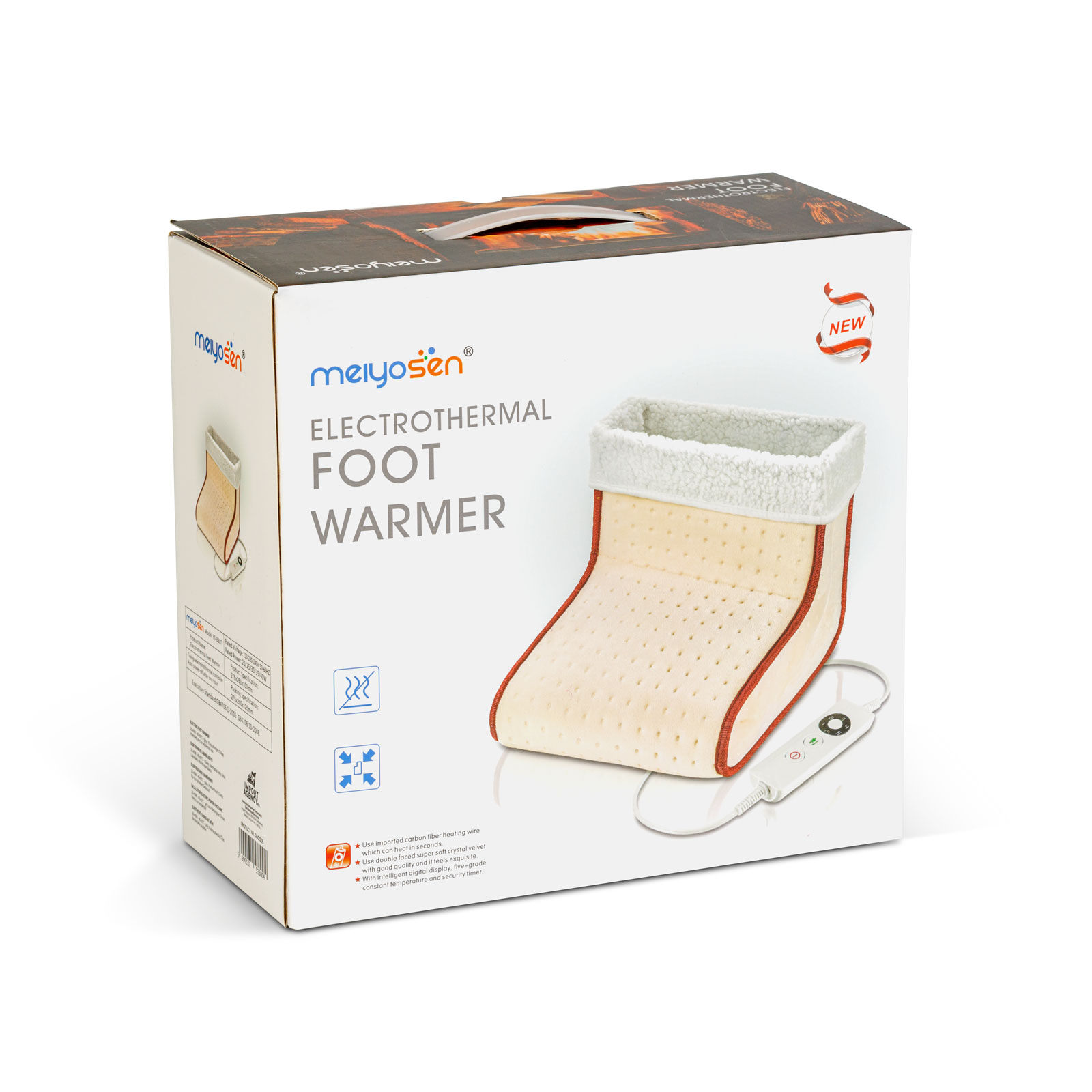 Afbeelding van Elektrische Voetenwarmer – Verwarmde Voetenwarmer Met 5 Warmtestanden – 20–40 W – Temperatuur 40–65