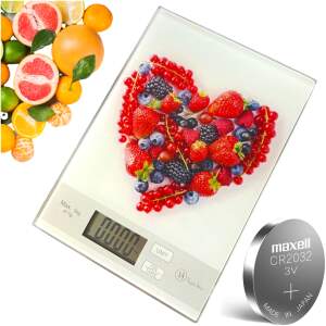 Afbeelding van Vog&Arths - Digitale Precisie Keukenweegschaal – Weegschaal Keuken - 1gr -5kg -Tarra Functie - Wit -