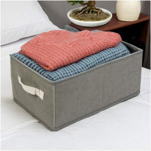 Afbeelding van Stoffen opbergdoos - 38,5 x 24 x 16,5 cm - grijs 1 Stuks [BW2077] - c498 9ded 495e 83a9 f896aba5502c 1