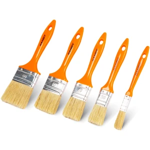 Afbeelding van Platte Verfkwast Set – Schilderkwasten Met Kunststof Handgreep – Voor Watergedragen En