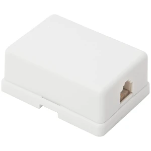 Afbeelding van RJ11 Telefoon Wandcontactdoos 6P4C – Opbouw Wanddoos – Vergulde Contacten – Telecommunicatie