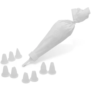 Afbeelding van Spuitzak met 9 decoratiespuitmondjes - set voor taartdecoratie [57239] - c910 4c16 4a45 a8cc af1535fb8b3e 1