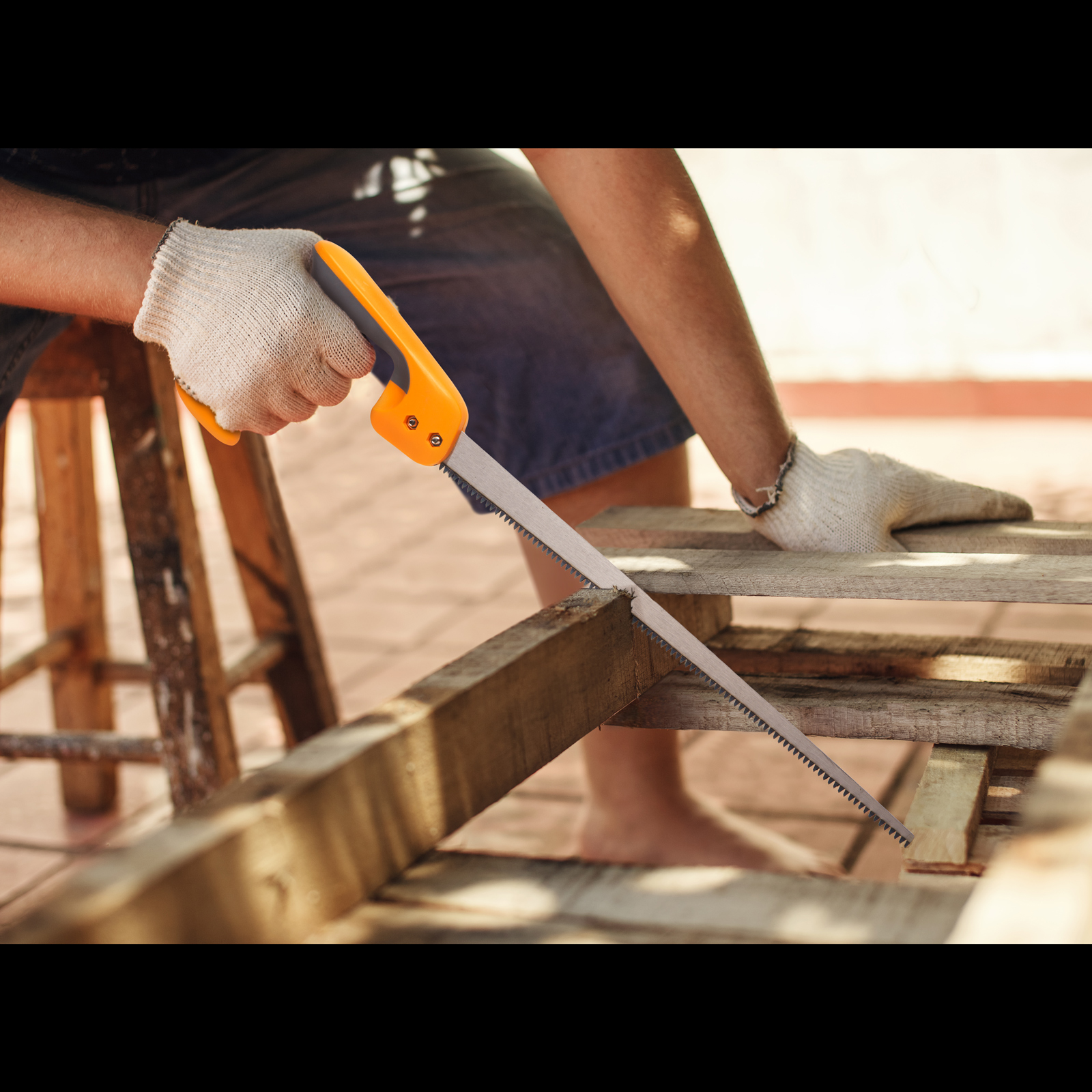 Afbeelding van Professionele Houtzaag met Open Handgreep - Flexibel Zaagblad, Gehard Staal - 350 mm | Voor Precieze