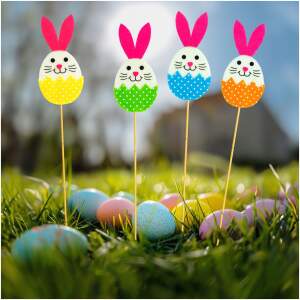 Afbeelding van Paasdecoratie - konijn - 4 soorten - 7 x 9 cm - paal 1 Stuks [CMK-7024] - c9d6 28ff 4b6d 8a2f d0d4adf39668
