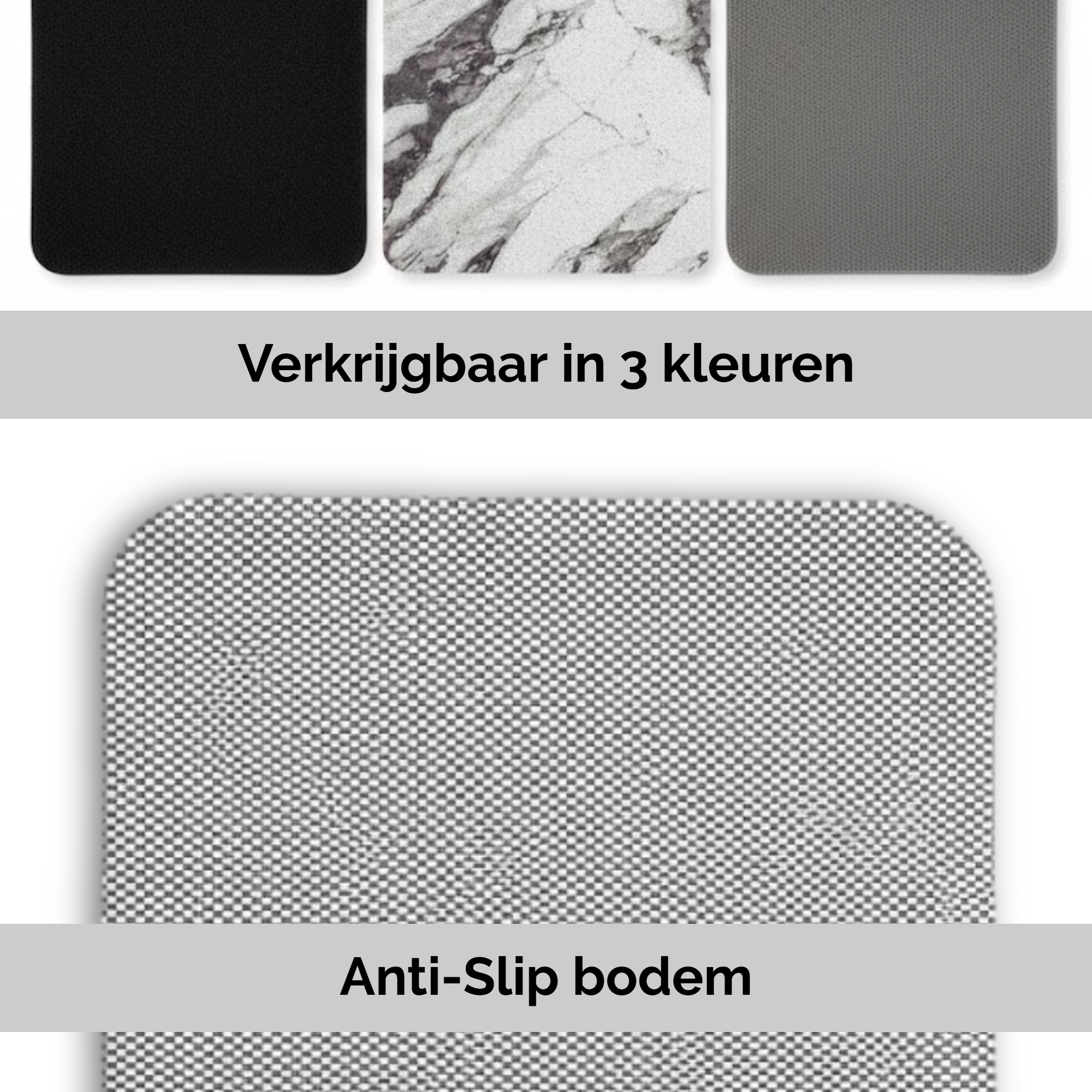 Afbeelding van HSXL - Antislipmat - 60x60CM - Incl. Netspons - Antislip Douchemat Grijs – Anti Slip Douche Cabine Mat –