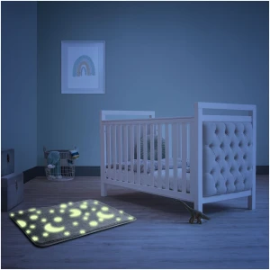 Afbeelding van Bewello - Kleine Lichtgevende GLOW in the DARK Kleed - 60 x 40 cm - Vloerkleedje - Mat - Kleedje voor op de