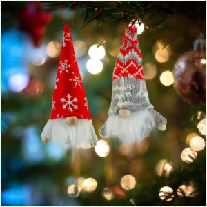 Afbeelding van Scandinavische Kerstkabouter – Kleine Kerstgnome Van Textiel – Met Baard En Muts – Decoratieve