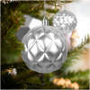 Afbeelding van Kerstdecoratie - Zilveren kerstballen Ø73 mm - 6 stuks in unieke vormen - [58762B] - cbc4 dcad 4b8d 8e52