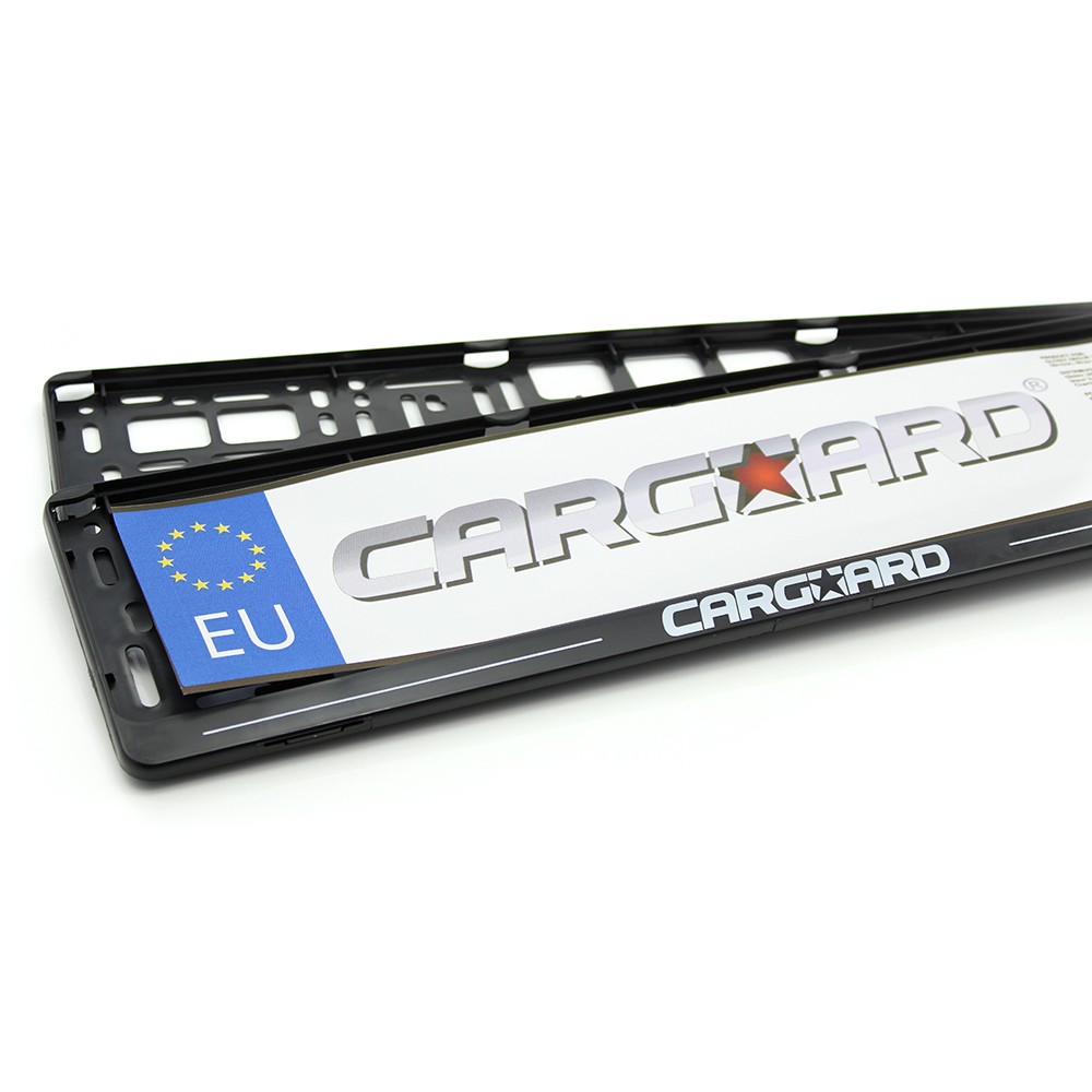 Afbeelding van Kentekenplaathouder kunststof - standaard Europees formaat - zwart - 2 stuks per set - eenvoudig te monteren