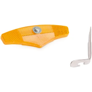 Afbeelding van Fiets Spaakreflectoren - Oranje - 2 Stuks | Schroefmontage | 110×35 mm | Voor Zichtbaarheid in het Donker