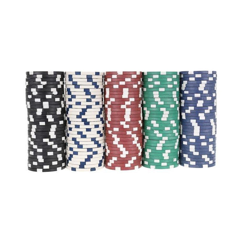 Afbeelding van Poker Set in Aluminium Koffer - 300 Chips, 2 Kaartspellen, Dobbelstenen - Inclusief Sleutel & Dealer Chip