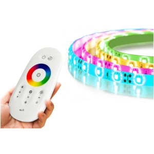 Afbeelding van RGB LED-strip 5 m - MagicControl - 100+ lichteffecten - IP65 - afstandsbediening - SMD 5050 - 48W [55843] -
